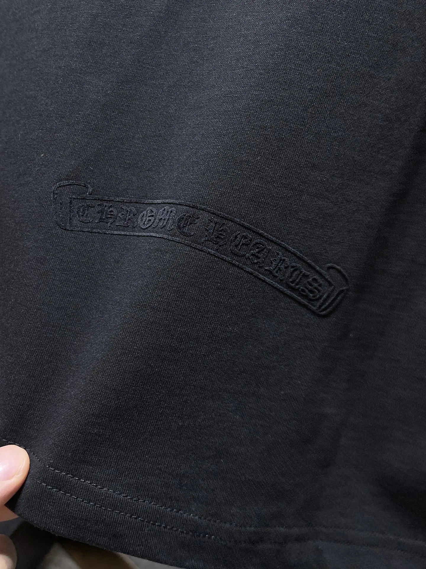 P160 New in summer Chrome Hearts 25ss High-weight environmentally friendly high-quality top fabric 280g Chrome flocking hot diamond cross horseshoe short sleeves counter synchronization 1:1 replica version Recommended colors: white, black